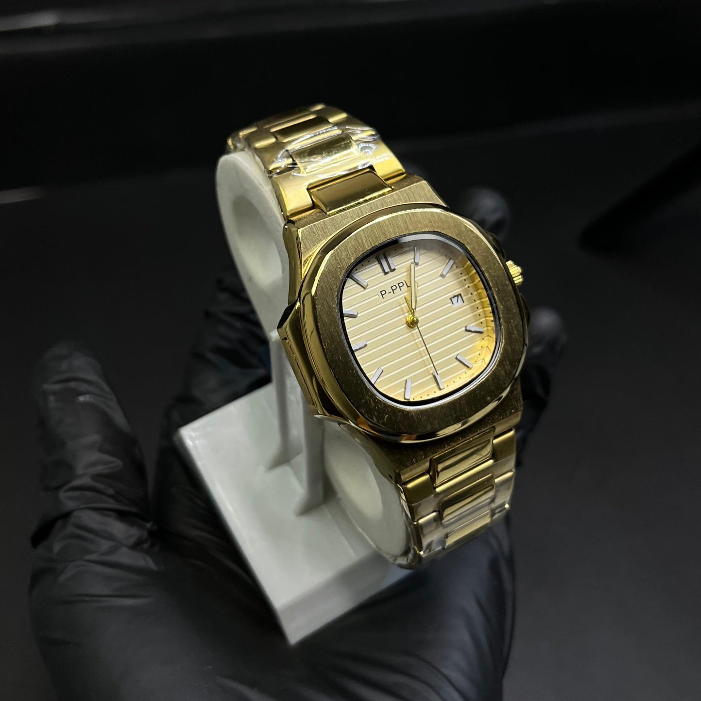 Patek Philippe-Inspired Gold Watch – Big Dial Luxury Edition (P.PPLI)