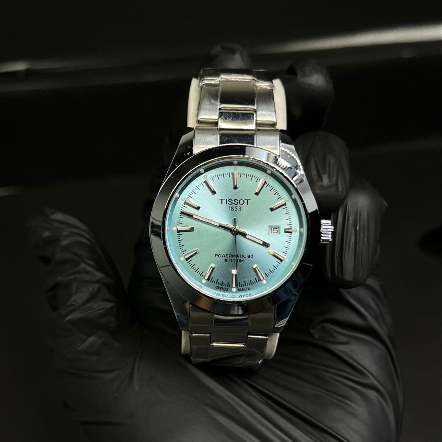 Tissot Gentleman Powermatic 80 Silicium – Ice Blue Dial Premium Quality Comes With Box
