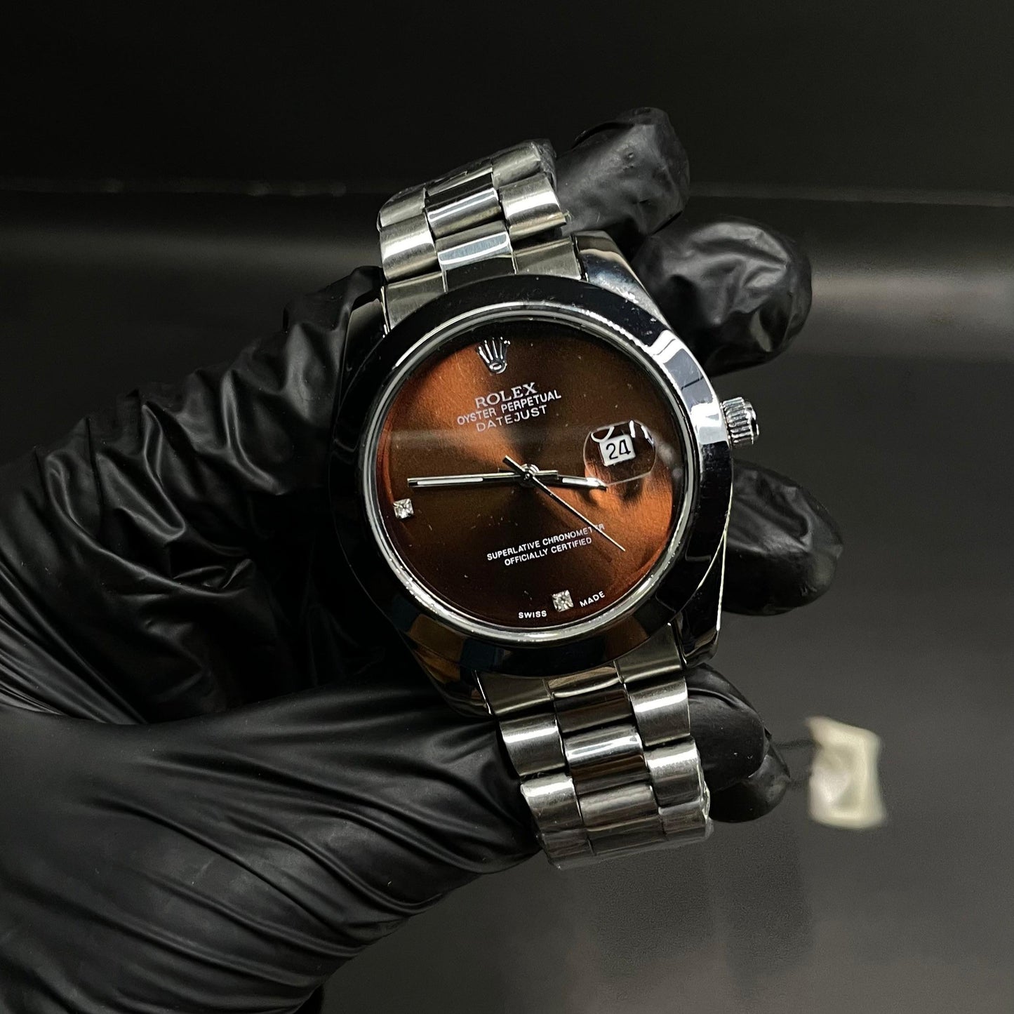 Rolex Oyster Perpetual Datejust – Women’s Edition with Brown Sunburst Dial & Date Display