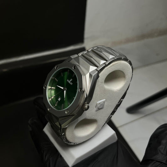 Hublot Men’s Watch – Striking Green Dial with Stainless Steel