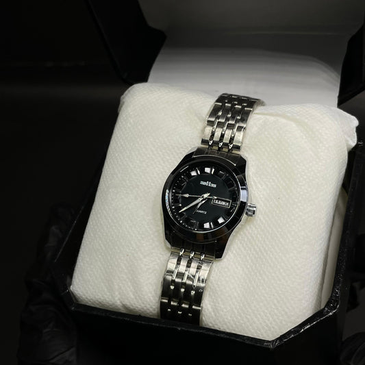 Sottas Stylish Silver Stainless Steel Quartz Watch – Day & Date Display