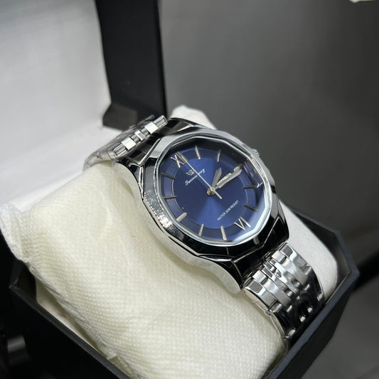 Elegant Blue Dial Stainless Steel Strap Watch – Success Way