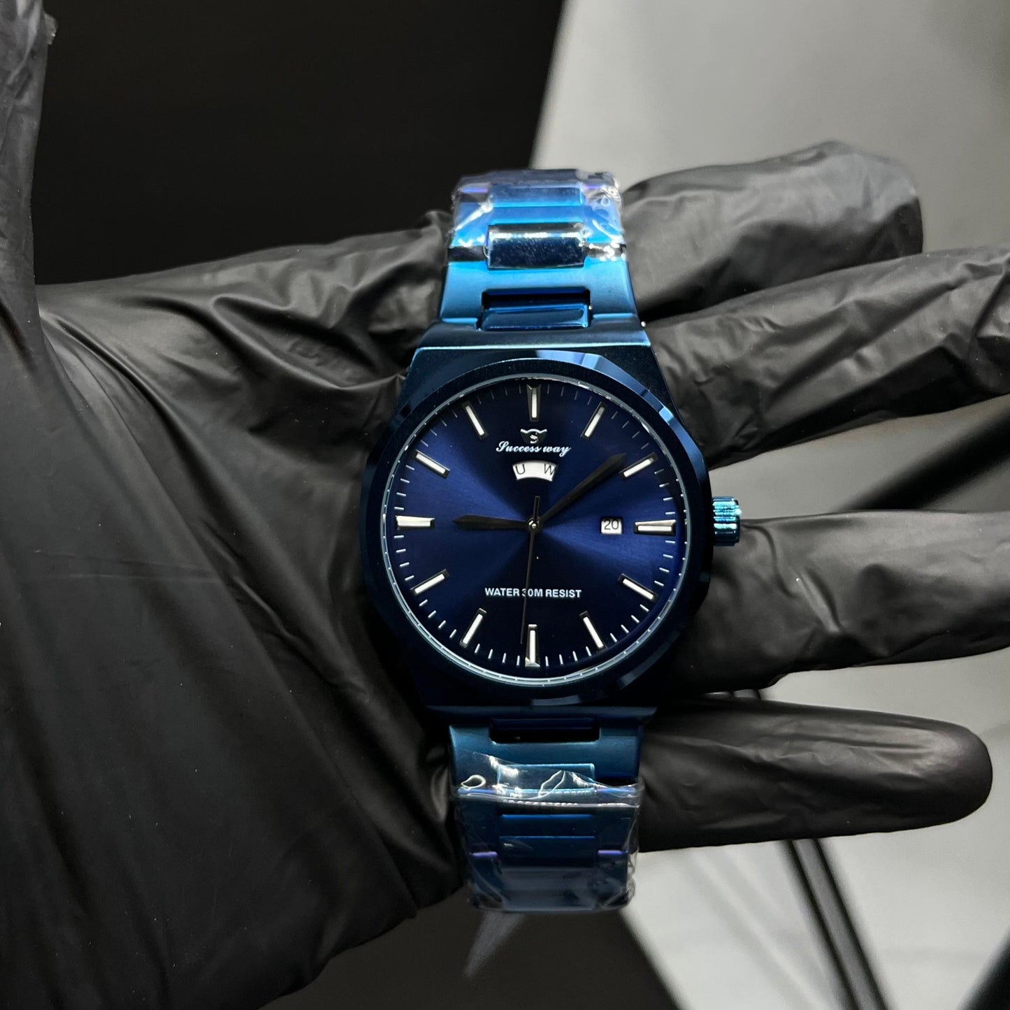 Stylish Blue Stainless Steel Strap Watch – Success Way