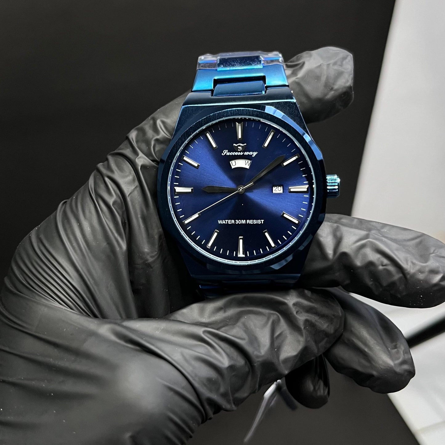 Stylish Blue Stainless Steel Strap Watch – Success Way