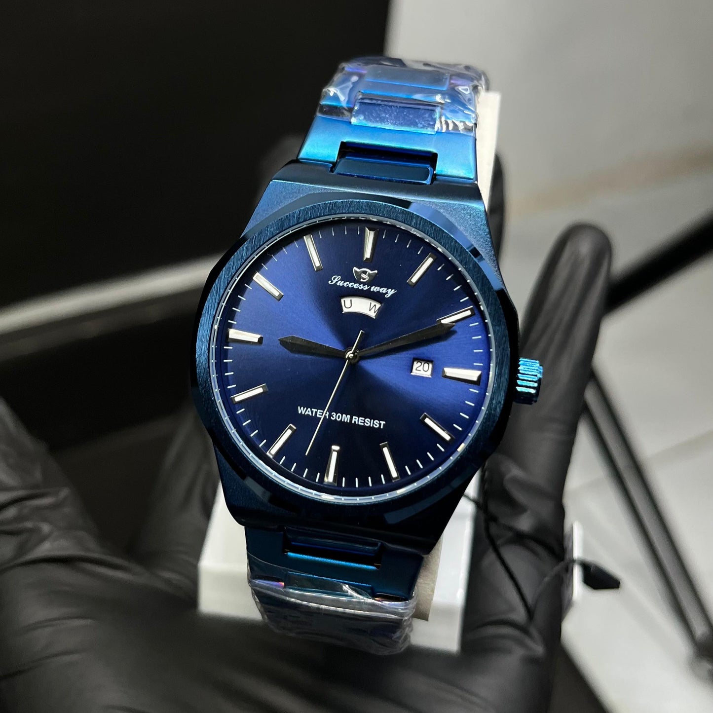 Stylish Blue Stainless Steel Strap Watch – Success Way