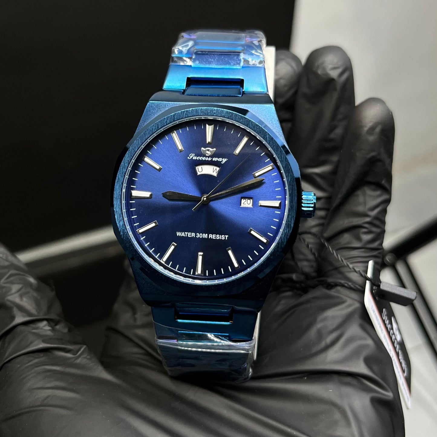 Stylish Blue Stainless Steel Strap Watch – Success Way